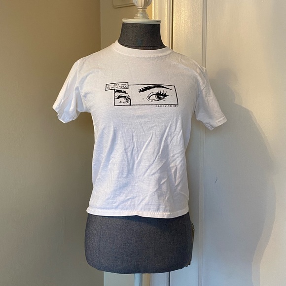 J.GALT Women’s White T-Shirt One Size NWOT - Picture 3 of 9